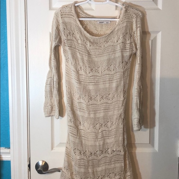 Old Navy White/ Cream Crochet Dress - Picture 2 of 5